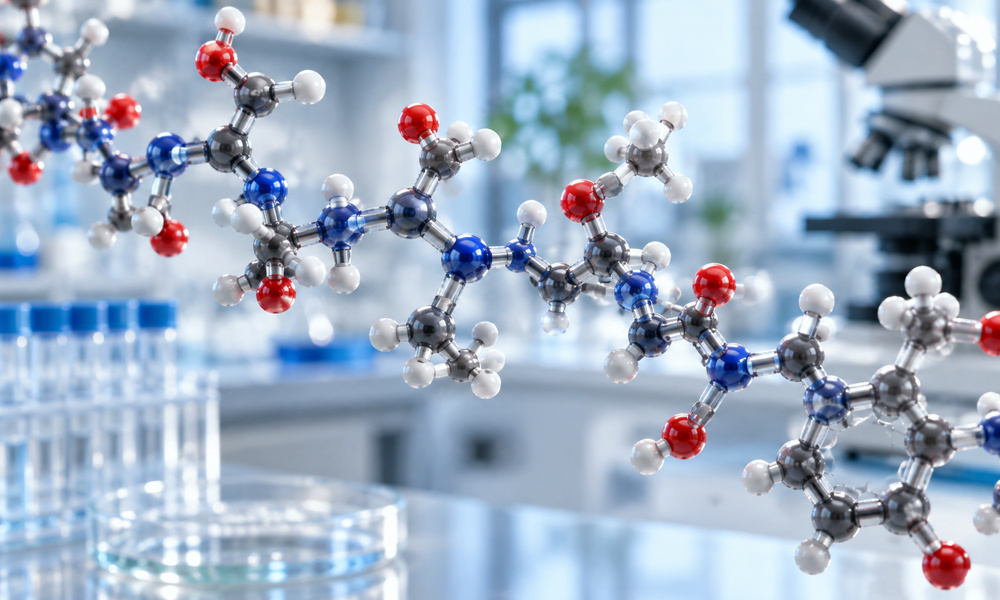 Nerolta research illustration for cjc1295 vs ipamorelin research — molecule bright.