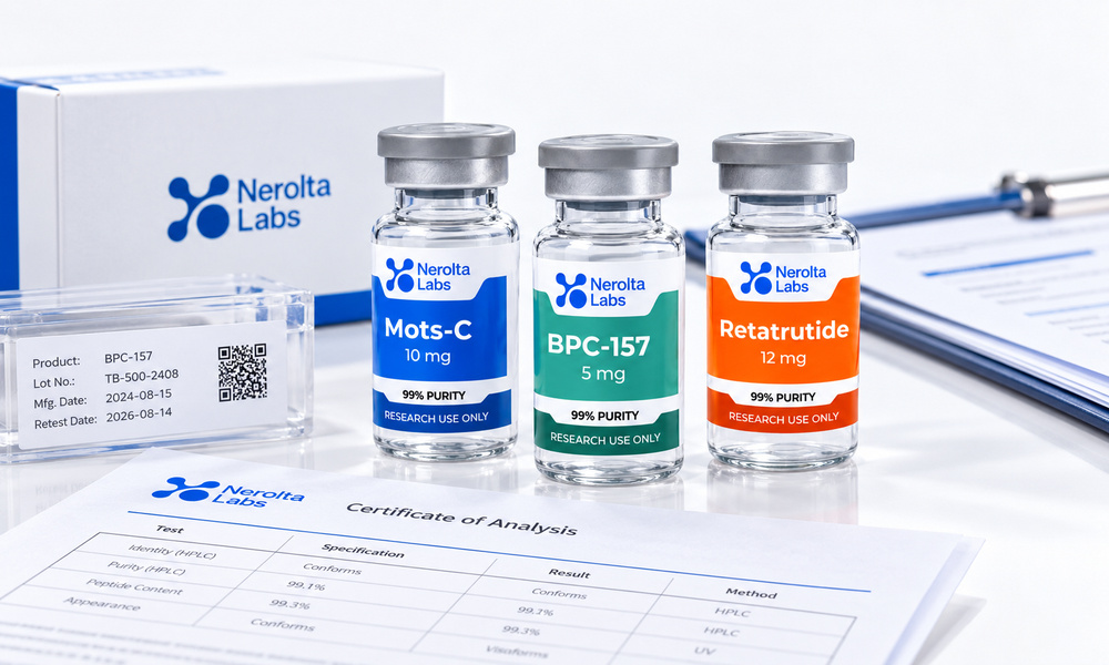 Nerolta Research Library image for how to choose research peptide supplier showing peptide-related product or documentation.
