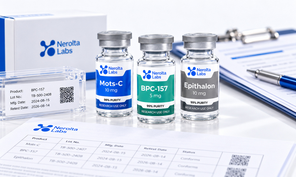 Nerolta Research Library image for peptide lot batch traceability showing peptide-related product or documentation.