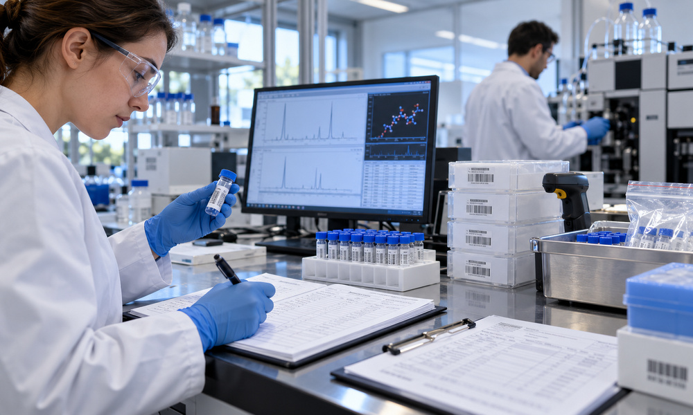Nerolta research illustration for peptide purity vs content — qa peptide lab.