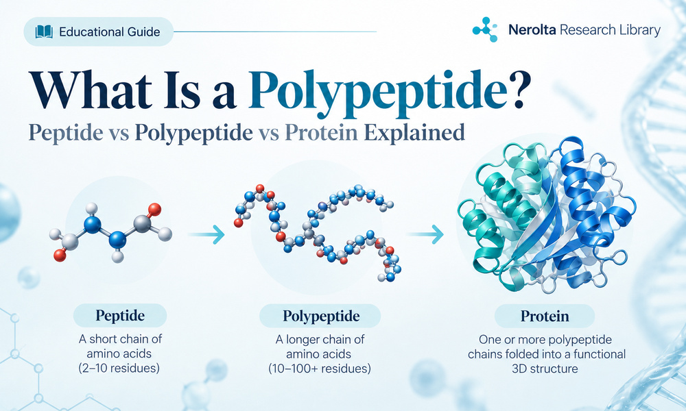 Visual comparison of peptide and protein scale.