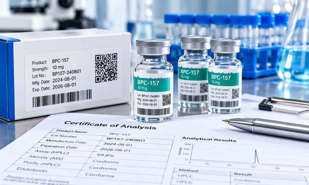 Wolverine peptide — scientific article illustration of traceability lab